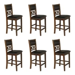 Pemberly Contemporary Solid Wood Counter Chair In Brown (set Of 6) New. Price: $562.04.