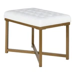 Homepop Modern Style Metal Bench With Velvet Seat White Finish New. Price: $102.99.