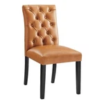Modway Duchess Solid Wood And Button Tufted Vegan Leather Dining Chair Tan New. Price: $125.14.