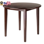 Winsome Wood Dining Tables 35.98"X35.98"X29.13" Walnut Round Drop Leaf New. Price: $224.02.
