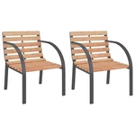 Patio Chairs 2 Pcs Wooden Outdoor Dining With Armrest Vidaxl New. Price: $148.99.