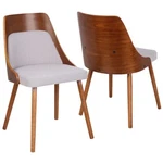 Lumisource Anabelle Dining Chair, Grey/walnut Wood Ch-anbelwl-gy New. Price: $160.00.