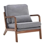 Dumos Mid Century Accent Chair Modern Living Room Arms And Waist Cushion Open. Price: $109.42.