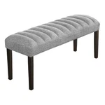 Best Quality Furniture 22" Upholstered Fabric Dining Bench Gray/espresso New. Price: $163.72.
