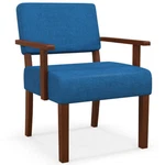 Linen Accent Chair Living Room With Soft Padded Seat And Backrest-blue New. Price: $298.49.