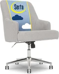 Stylish Mid-back Office Chair With Memory Foam, Chrome Nailheads, Light Gray New. Price: $281.99.