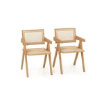 Set 2 Rattan Accent Chairs With Bamboo Frame-natural New. Price: $301.46.