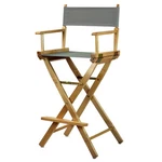 Casual Home 30" Director's Chair Natural Frame-with Grey Canvas, Bar Height New. Price: $106.96.