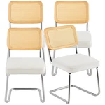 Rattan Dining Chairs Set Of 4, Mid Century Modern Chair, Upholstered Velv New. Price: $289.58.