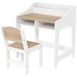 Kid Desk And Chair Set Nature Wood White New. Price: $243.45.