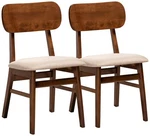 Baxton Studio Euclid Sand Fabric Dining Chairs Set Of 2 New. Price: $202.00.