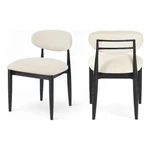 Meridian Furniture Riccio Cream Vegan Leather Dining Side Chair (set Of 2) New. Price: $472.03.