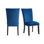 Pemberly Row Modern / Contemporary Blue Velvet Side Chair (set Of 2) New. Price: $235.36.