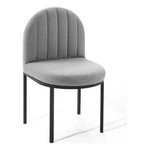 Modway Isla 18" Channel Tufted Fabric Dining Side Chair Black/light Gray New. Price: $167.34.