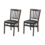 Meco Stakmore Wood Fabric Upholstered Seat Folding Chair Set, Espresso (2 Pack) New. Price: $116.99.