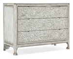 Hooker Furniture 6960-50007 La Grange 45"W 3 Drawer Pecan Veneer Antique White New. Price: $1430.00.