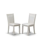MZC0T01 Dining Chair Set Of 2 - Cream Linen Fabric Seat And High Back... New. Price: $172.65.