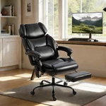 Homcom Massage Office Chair With Heat Reclining Function, Black New. Price: $179.99.