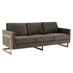 Leisuremod Lincoln 83" Modern Upholstered Velvet Sofa Dark Gray New. Price: $1498.78.