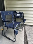 Gci Outdoor Freestyle Rocker Chair Navy Blue Set Of Four (4) Used. Price: $59.00.
