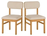 Light Honey Dining Chairs ( Set Of 2 ) Kitchen Wood Furniture Cream Cushion New. Price: $184.95.