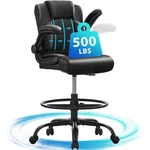 Jonpony 500 Lbs Tall Office Chair With Flip-up Armrests Black New. Price: $50.00.