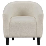 Alden Design Barrel Accent Chair Polyester Boucle Upholstery, Ivory New. Price: $200.00.