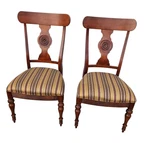 2 Ethan Allen British Classics Side Chairs Empire Style Used. Price: $699.00.