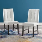 Modway Biscuit Tufted Upholstered Faux Leather Dining Side Chair Set Of 2 New. Price: $148.48.