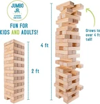 Giant Tumbling Timber Toy Jumbo Jr 56 Pieces Carry Bag WT261644A - Wood New. Price: $55.35.
