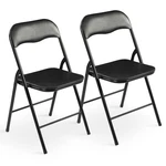 Elevon Folding Chairs 2 Pack, Padded Vinyl Cushion With Sturdy Metal F... New. Price: $76.32.