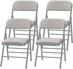 4 Pack Folding Chairs W/ Cushion, Metal Frame Foldable For Party, Event New. Price: $74.99.