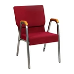 Flash Hercules 21"W Stacking Wood Accent Arm Church Chair, Burgundy Fabric New. Price: $129.99.
