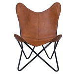 Shy Let Touch Sky Butterfly Chair - Tan Leather Living Room New. Price: $200.28.