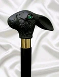 Handmade Rabbit Head Walking Stick Emerald Green Eye Brass Cane Easter Gift New. Price: $68.90.