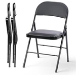 Healsmart 2 Pack Folding Chairs With Padded Leather Cushion Seats, Sturdy Met... New. Price: $66.25.