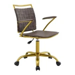 Modway Fuse Modern Faux Leather And Metal Office Chair In Brown New. Price: $100.53.