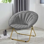 Gray Modern Style Saucer Chair Urban Shop Channel Stitch Ideal For Small Spaces New. Price: $63.78.
