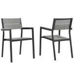 Modway Maine Aluminum Patio Dining Armchair Brown/gray (set Of 2) New. Price: $185.84.