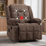 Canmov Manual Recliner Chair With Vibration Massage And Lumbar Heating, Brown New. Price: $197.99.