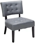 Roundhill Furniture Blended Leather Tufted Accent Chair With Oversized Seating, New. Price: $162.29.