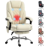 Vinsetto Massage Office Chair, Heated Reclining Desk With Footrest New. Price: $159.99.