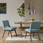 Ink + Ivy Boomerang Blue Fabric Dining Chairs Set Of 2 New. Price: $365.91.