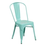 Flash Furniture Metal Curved Slat Back Dining Side Chair Mint Green New. Price: $115.07.