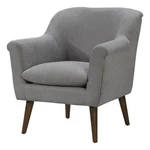Benjara Gigi 32" Accent Chair- Light Gray Fabric- Pillow Top Seat- Angled Legs New. Price: $223.99.