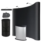 Instahibit 10X8 Ft Pop Up Backdrop Booth Stand W/ Podium Table Counter Black New. Price: $459.90.