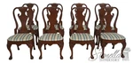72166:SET Of 8 Baker George Iii Chippendale Style Burl Walnut Dining Room Chairs Used. Price: $3095.00.