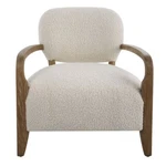 Uttermost Telluride Shearling Accent Chair, Natural Faux - 23772 New. Price: $1274.40.
