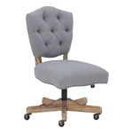 Linon Kelsey Graywash Wood Base Upholstered Tufted Swivel Office Chair New. Price: $221.45.