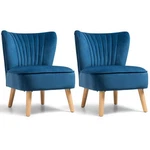 Giantex Set 2 Velvet Accent Chairs Modern Sofa Wood Leg Upholstered New. Price: $275.99.
